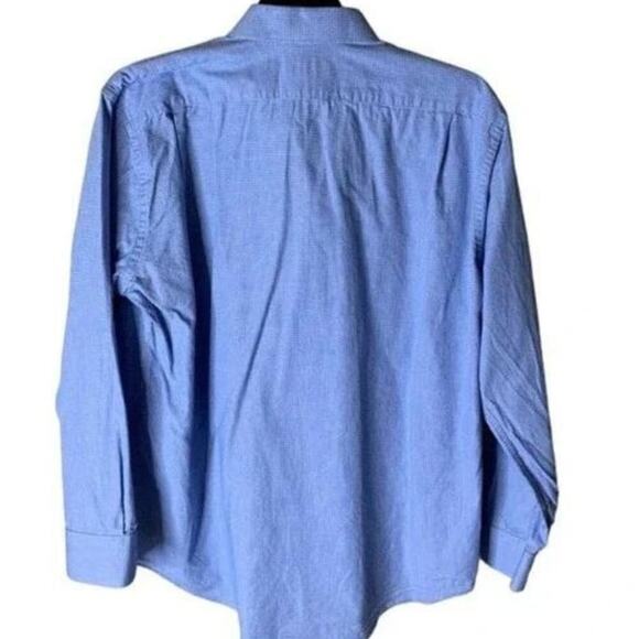 Nordstrom Trim Fit Plaid Dress Shirt Mens 17.5 Long Sleeve Casual Button Front - Picture 2 of 5